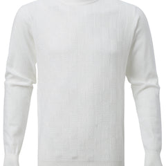 Men's Solid Sweater Casual Warm Stretch Crew Neck Pullover