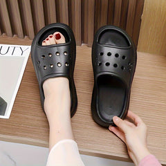 Solid Platform Slippers Thick Bottom Comfortable Sport Slippers