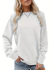 Oversized Crew Neck Sweatshirt Long Sleeve Top