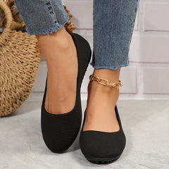Women's Striped Pattern Flat Shoes Slip On Lightweight