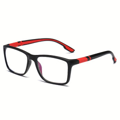 Men's Vintage TR90 Square Reading Glasses Anti Light Hyperopia Eyewear