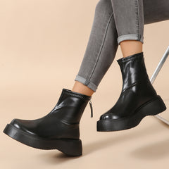 British Style Zip Back Combat Boots
