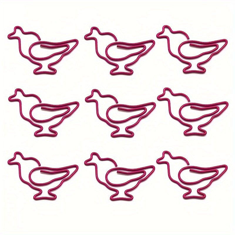 10pcs Chicken Shaped Paper Clips Colorful Push Pins Stationery Clips