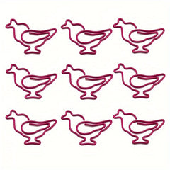 10pcs Chicken Shaped Paper Clips Colorful Push Pins Stationery Clips