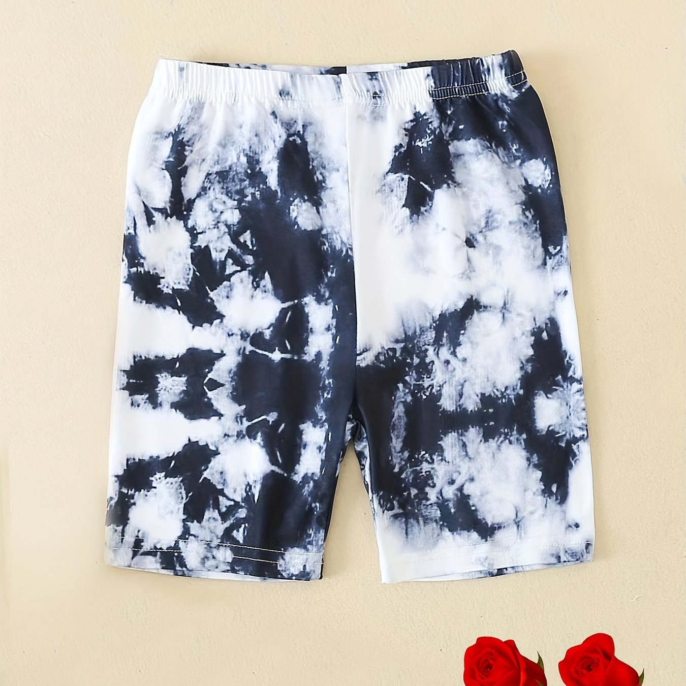 Girls Tie Dye Waistband Shorts Breathable Casual Pants