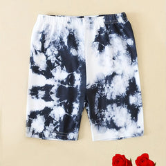 Girls Tie Dye Waistband Shorts Breathable Casual Pants