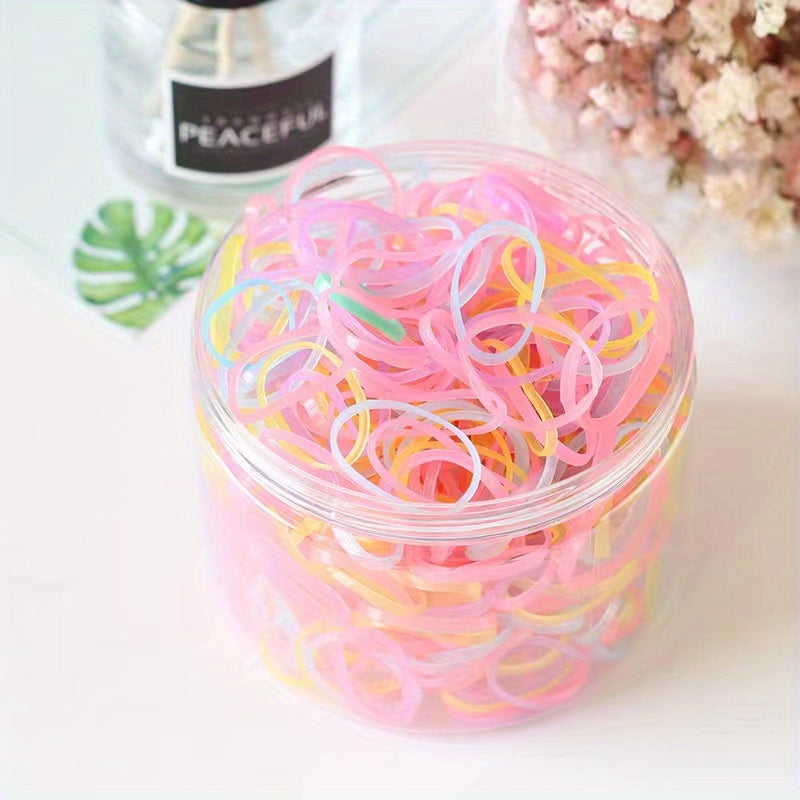 1000pcs Elastic Hair Ties Ponytail Holders Girls Hair Accessories