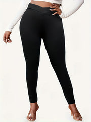 Solid Leggings Casual Slim Long Length