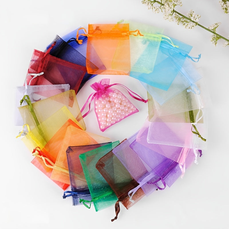 20pcs Drawstring Organza Bag Favor Candy Bag Wedding Party Supplies