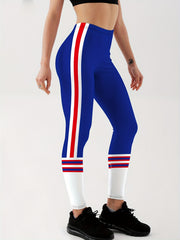Striped Printed Sports Leggings Workout Running Fitness Pants