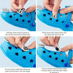 1pc Letter Shoe Charms For Crocs A-T