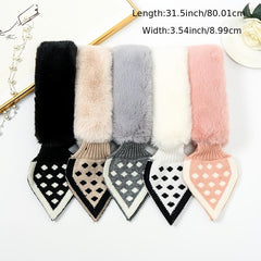 Winter Fuzzy Scarf Soft Plush Neckwear Fur Baby Collar