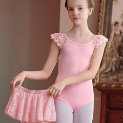 Cotton Ballet Skirt Set Breathable Outfit Dance Gymnastics