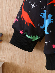 Kids' Cartoon Graphic Zip Up Hooded Windbreaker
