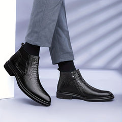 Men's Zipper Chelsea Boots Casual Ankle Shoes