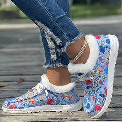 Women's Christmas Snow Boots with Santa Claus Designs