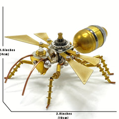 Steam Punk Mechanical Ant 3D Puzzle Golden Metal Insect Model Kit