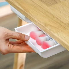 Drawer Pencil Tray Desk Organizer Self Adhesive Under Table Storing Tray