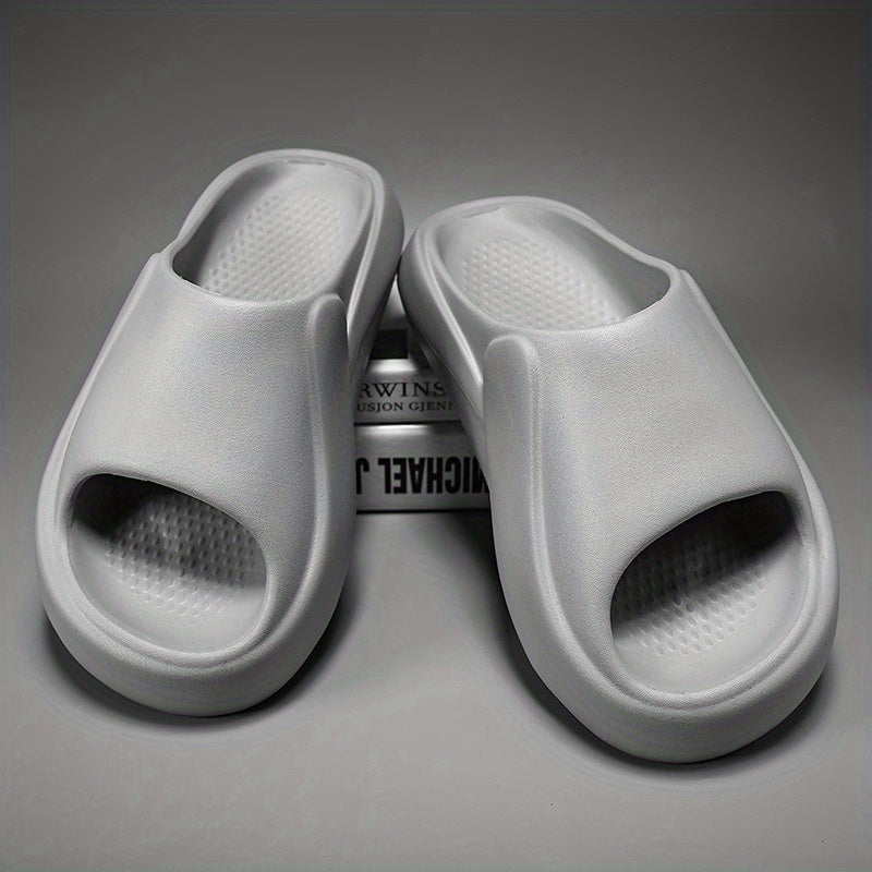 Solid Slides Casual Lightweight Non Slip Slippers Open Toe Shoes