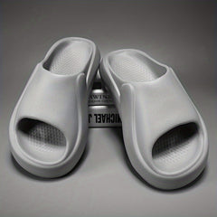 Solid Slides Casual Lightweight Non Slip Slippers Open Toe Shoes
