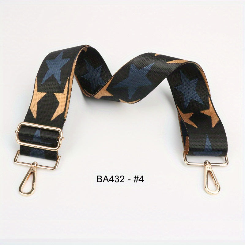 Stylish Star Pattern Bag Strap Adjustable Lightweight Shoulder Travel Accessory