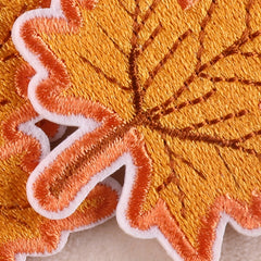 3pcs Embroidered Maple Leaf Patch DIY Iron On Sticker