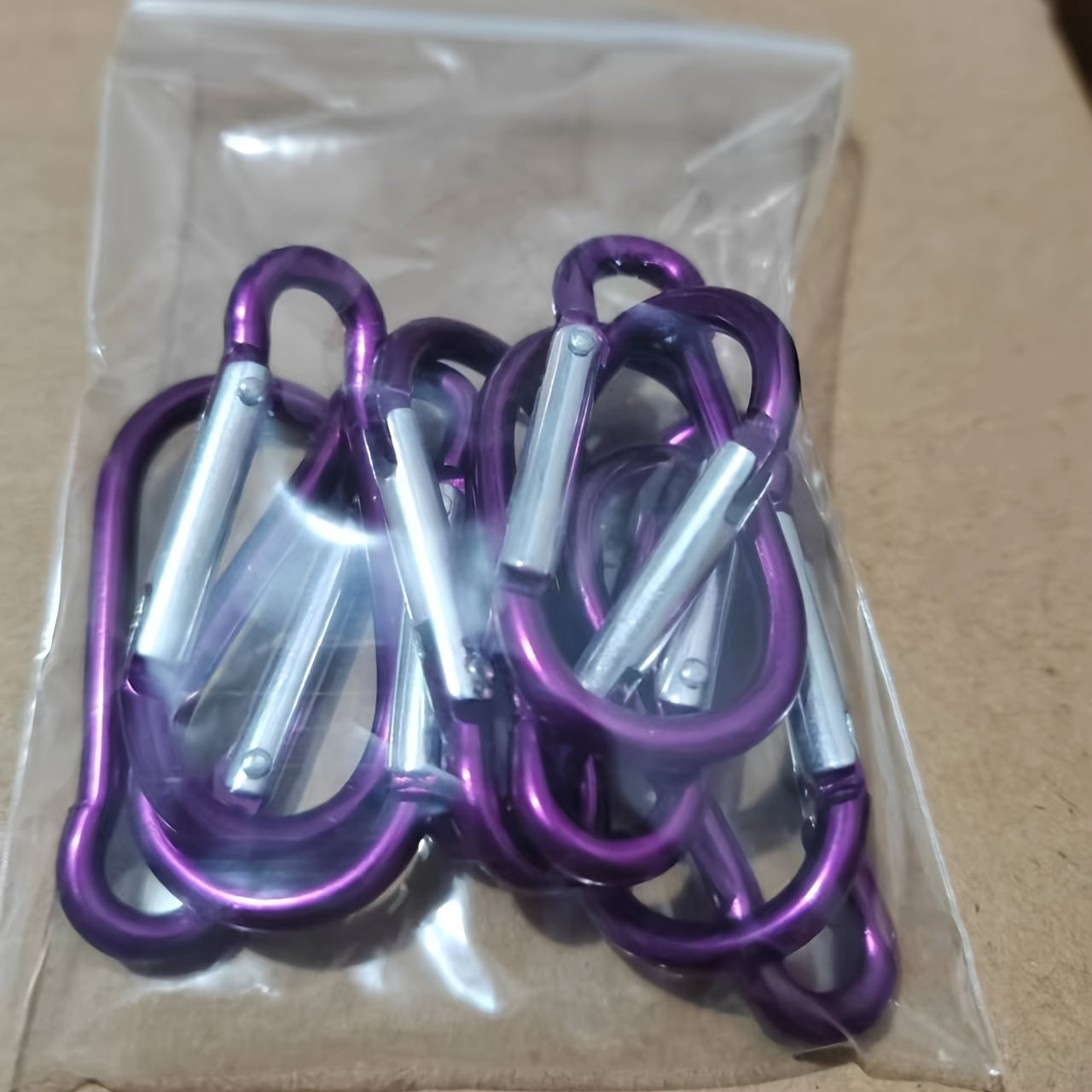 9pcs Gourd Shaped Carabiner Keychain Aluminum Alloy Backpack Hanging Buckle