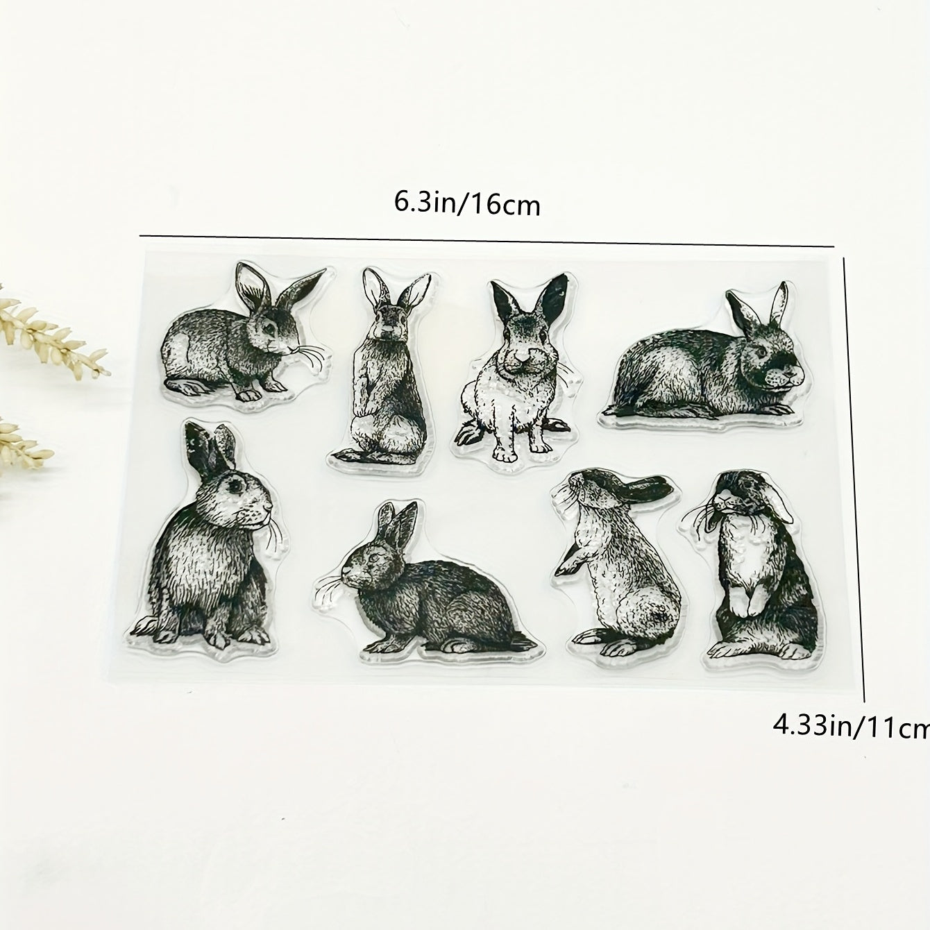 1pc Rabbit Stamp Painting Tools DIY Scrapbook Decoration Silicone Clear Stamp