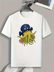 Monster Pattern Print Men's Sports T-shirt for Fitness Activities