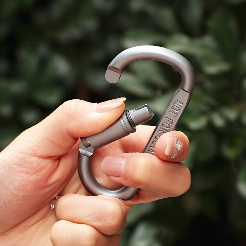6pcs Aluminum Carabiner Outdoor Camping Hiking D-shaped Buckle Lock Screw