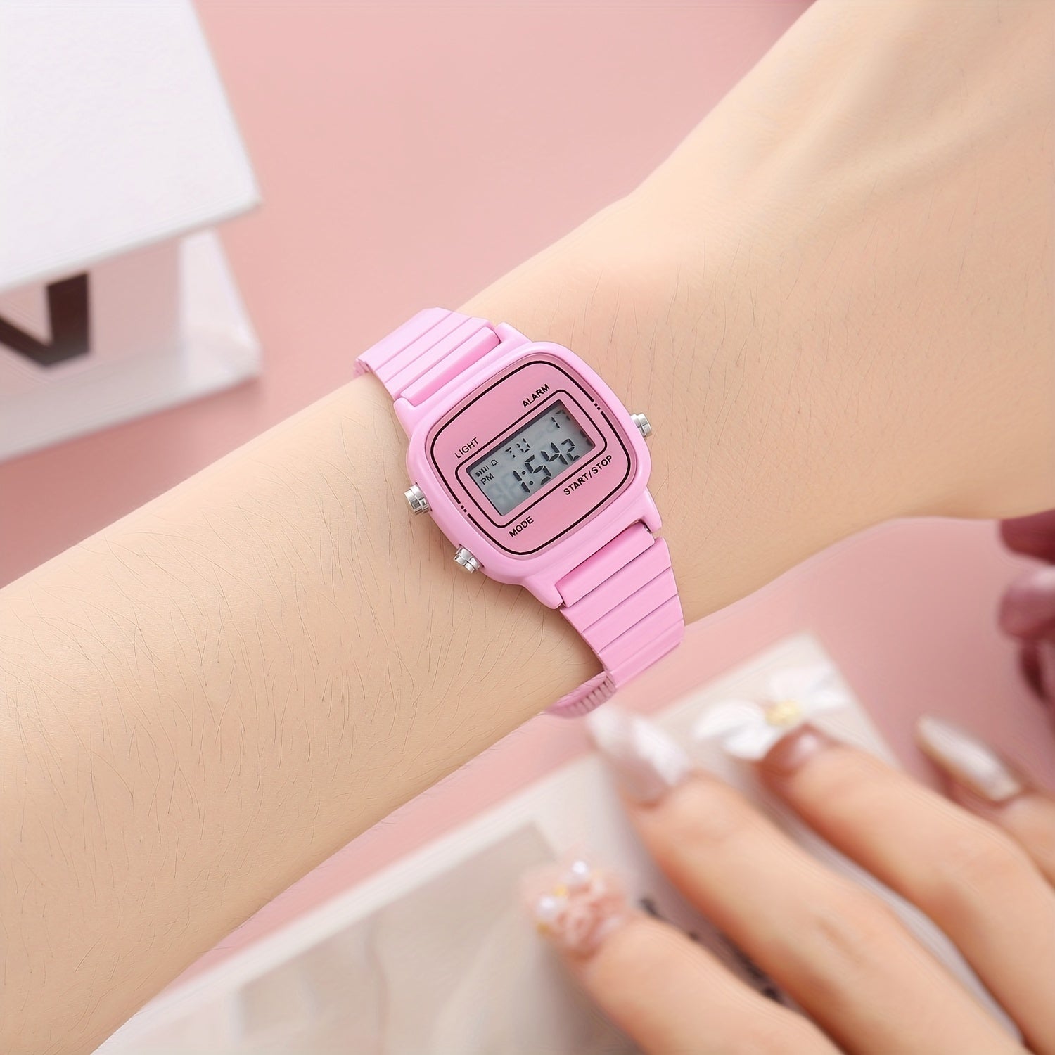 1021 Electronic Watch LED Display Night Light Alarm Clock