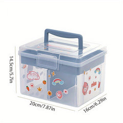 Girly Heart Desktop Storage Box With Adjustable Compartments