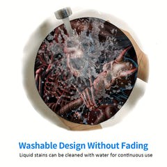Circular Sewn Edge Mousepad The Old Skull Pattern
