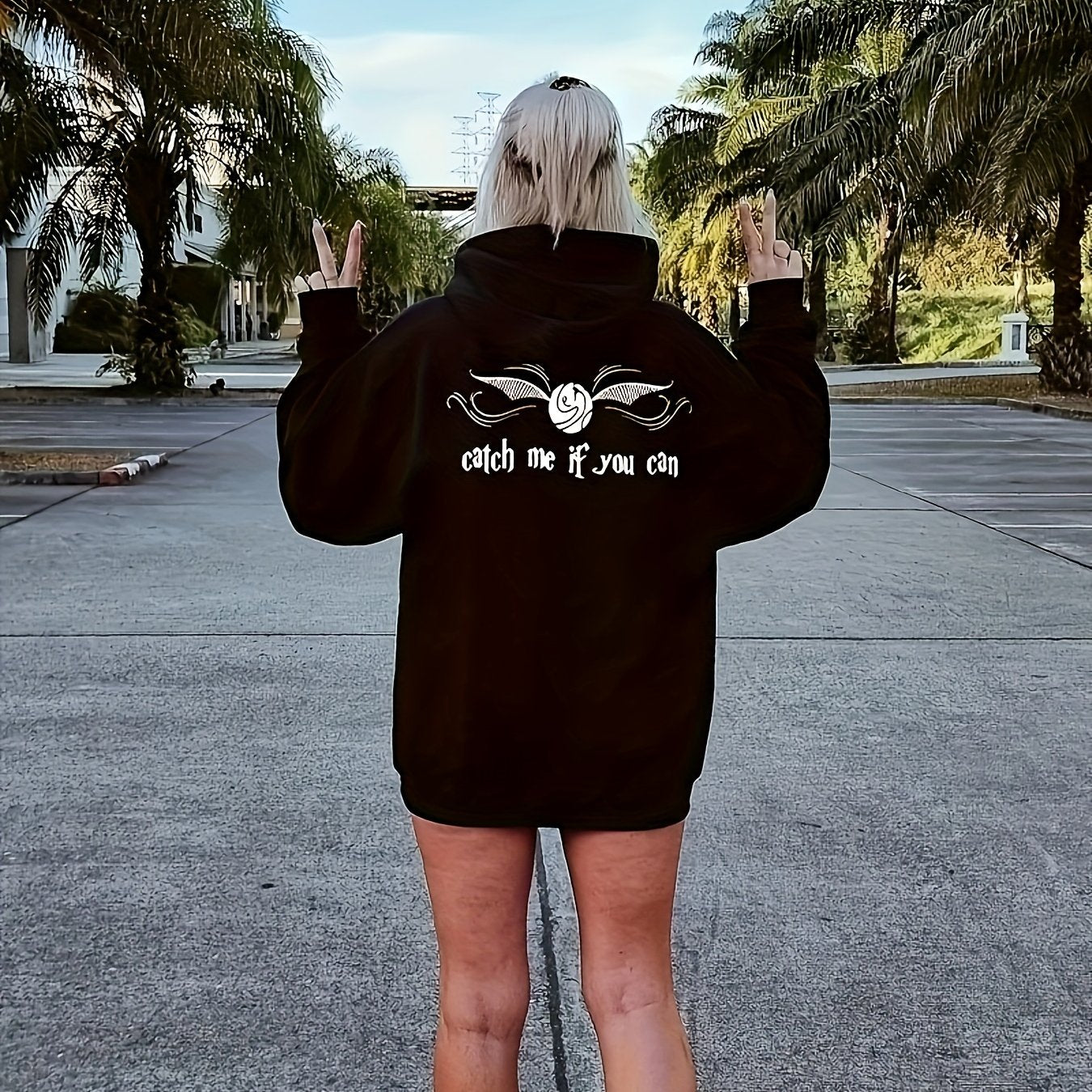 Golden Snitch Print Zip Up Pocket Hoodie S
