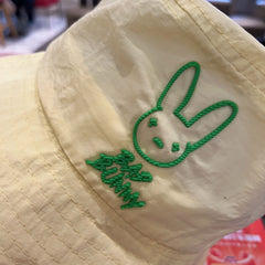 Kids Sunshade Bucket Hat Rabbit Print Double Sided