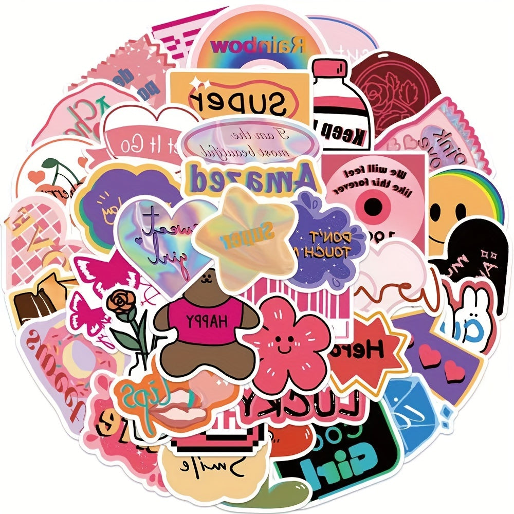 50 PCS Y2k Stickers Waterproof Laptop Stickers For Water Bottles and Skateboards