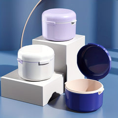 Portable Denture Cups Teeth Storage Box for Travel