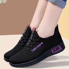 Mesh Breathable Low Top Walking Sneakers Running Shoes Women's Footw