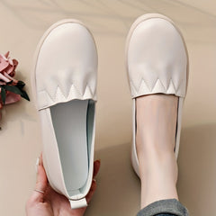 Women's Flat Faux Leather Loafers Lightweight Shoes