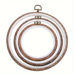 Vintage Cross Stitch Hoop DIY Embroidery Hoop Wood Grain Embroidery Frame