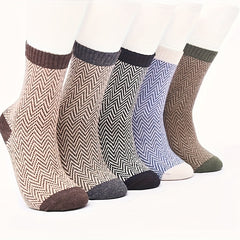 5 Pairs Winter Warm Knit Socks for Men Women