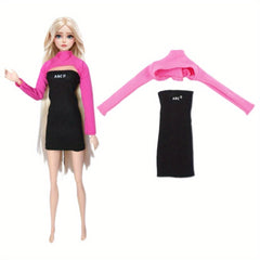 11.5" Doll Clothes Set, Tops Shirt Pants Summer Skirt Outfit Toy Gift