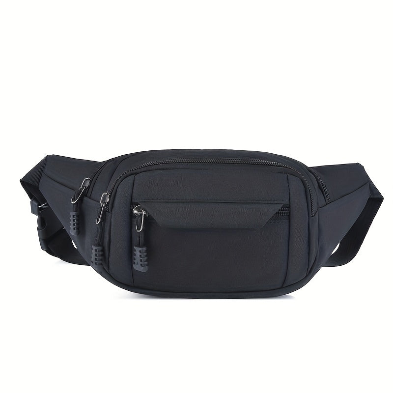 Waterproof Sports Waist Bag with 3 Zipper Pockets