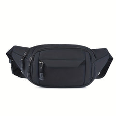 Waterproof Sports Waist Bag with 3 Zipper Pockets