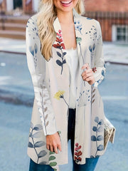 Floral Print Long Sleeve Cardigan