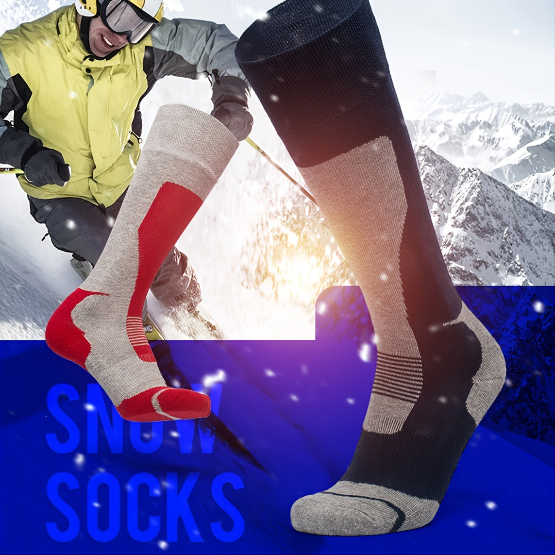 Men Thermal Crew Socks for Outdoor Activities