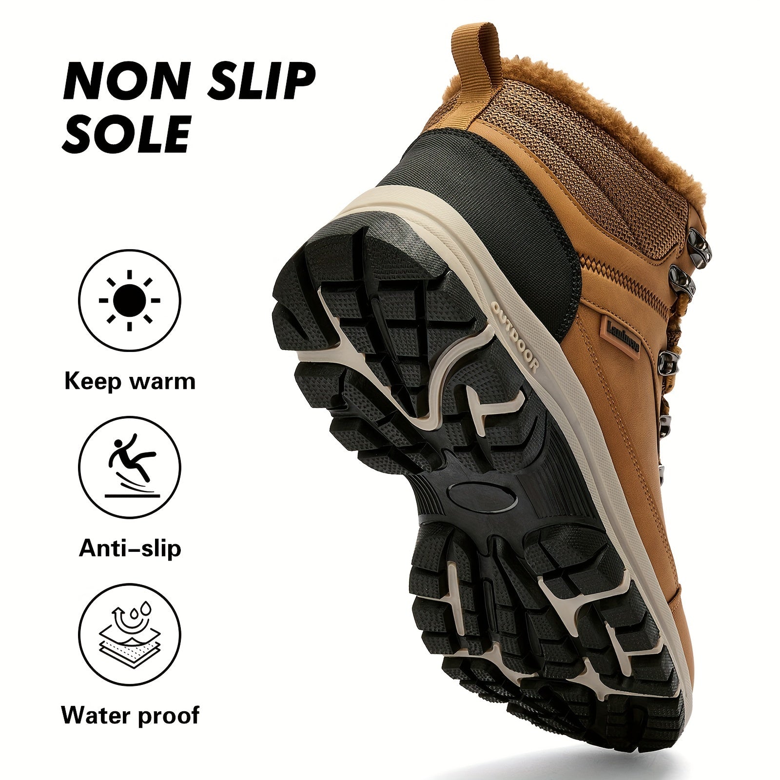 Women's Lace up Fleece Lining Winter Work Boots