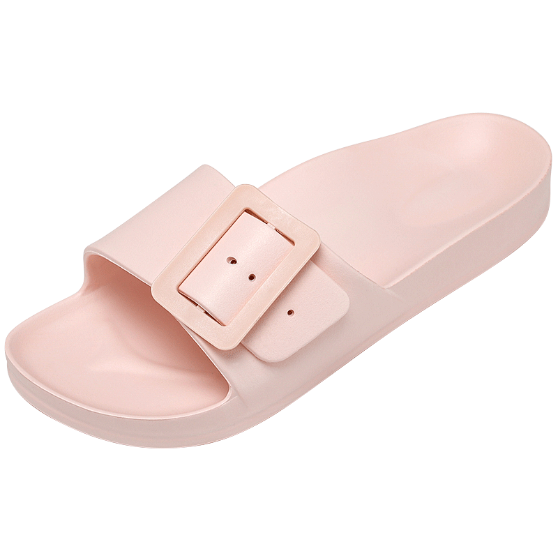 Women's Open Toe Soft Sole Bathroom Slides Non Slip Flat Shoes