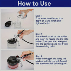 Airbrush Deluxe 3 in 1 Cleaning Pot Holder