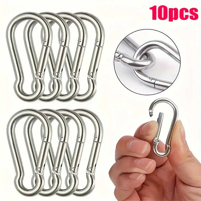 10pcs Alloy Hanging Buckles for Camping Travel Hiking